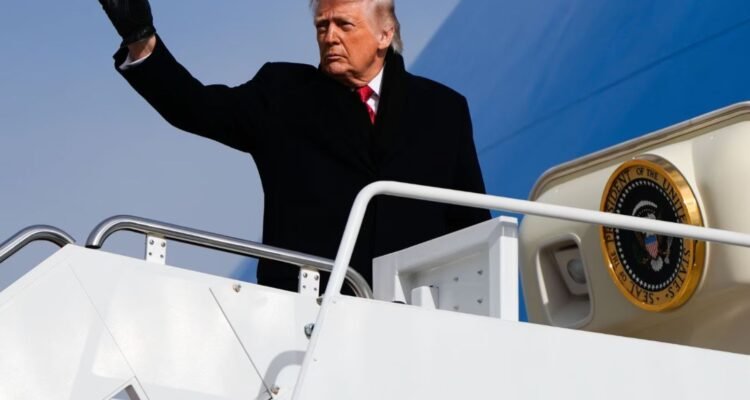 Former US president Donald Trump speaking at a public event amid reports about a proposed international Board of Peace