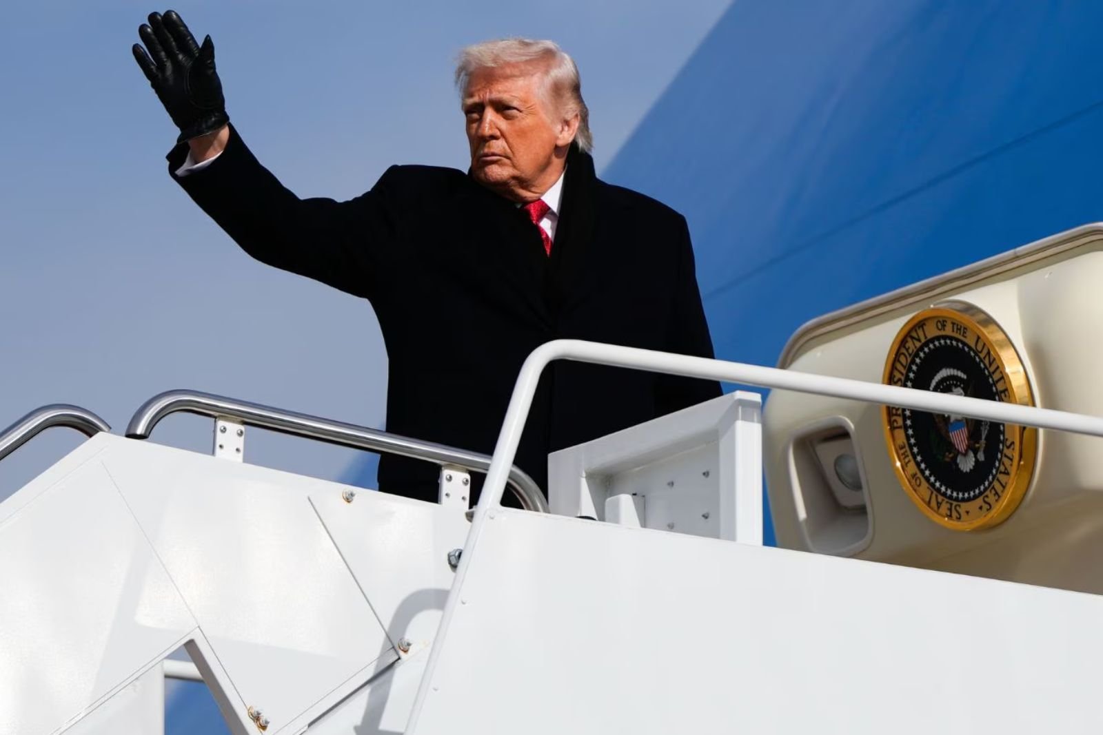 Former US president Donald Trump speaking at a public event amid reports about a proposed international Board of Peace